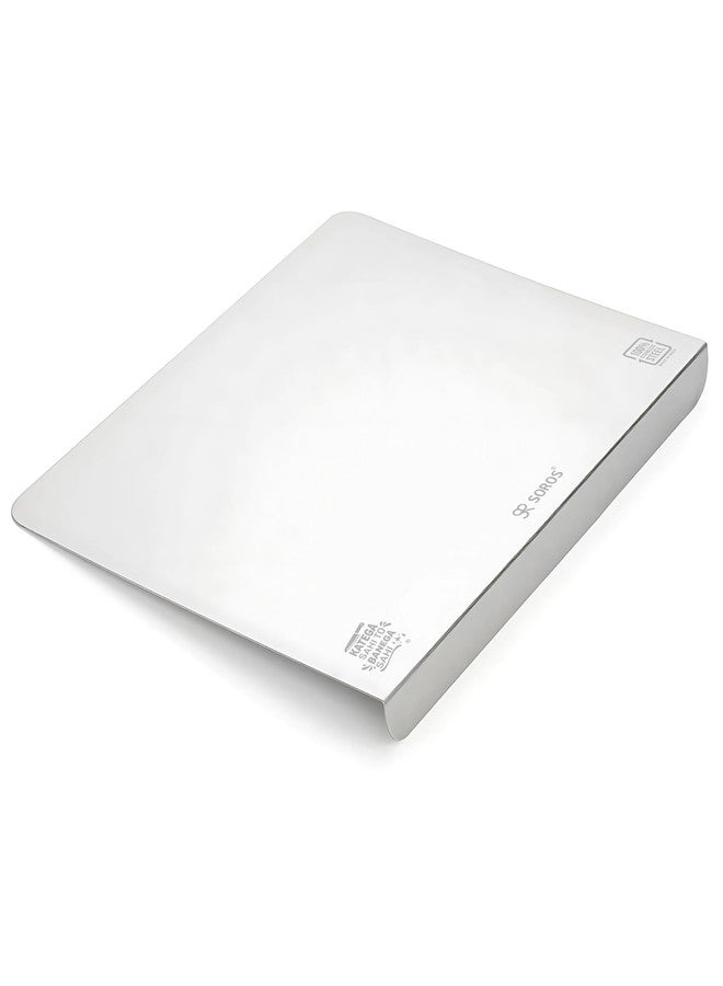 SOROS Counter Top Stainless Steel Chopping Board for Kitchen Large Fruits and Vegetables Cutting Rust-Proof Cutting Board Platform Countertop Pad Cutter Must Kitchen Tools (CT3530A12) - Image 2